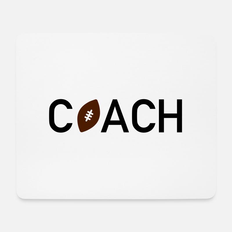 Coach (Football) - Mousepad (Querformat) - Weiß