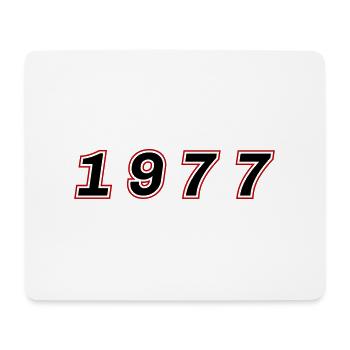 1977 Jahr Zahl - Mousepad (Querformat) - Weiß - Vorne