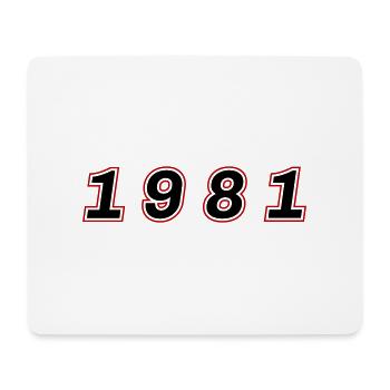 1981 Jahr Zahl - Mousepad (Querformat) - Weiß - Vorne