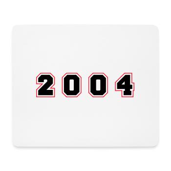 2004 Jahr Zahl - Mousepad (Querformat) - Weiß - Vorne