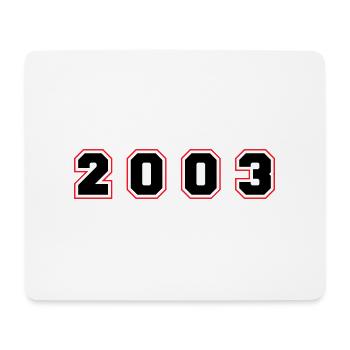 2003 Year Number - Mouse Pad (horizontal) - white - Front