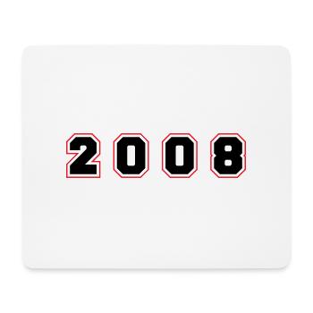2008 Year Number - Mouse Pad (horizontal) - white - Front