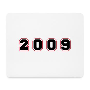 2009 Jahr Zahl - Mousepad (Querformat) - Weiß - Vorne