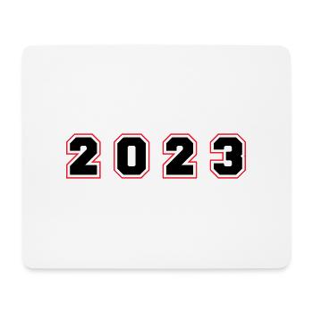 2023 Jahr Zahl - Mousepad (Querformat) - Weiß - Vorne