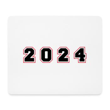2024 Jahr Zahl - Mousepad (Querformat) - Weiß - Vorne