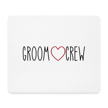 Groom Crew Herz - Mousepad (Querformat) - Weiß - Vorne