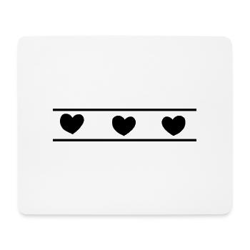 Cœur coeur - Tapis de souris (format paysage) - blanc - Devant