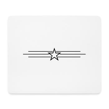 Stern Linie Symbol - Mousepad (Querformat) - Weiß - Vorne