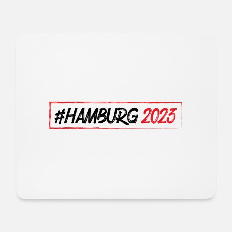Hamburg 2023 - Mousepad (Querformat) - Weiß