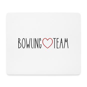 Bowling Team Herz - Mousepad (Querformat) - Weiß - Vorne