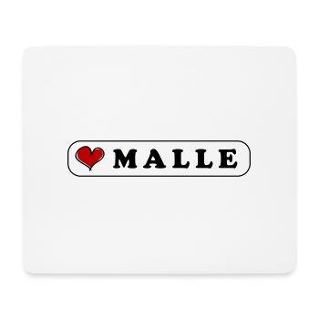 Malle Herz - Mousepad (Querformat) - Weiß - Vorne