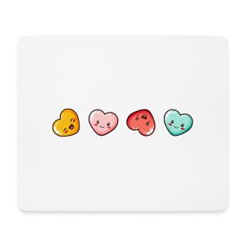 Coeurs Amour Comic Amour - Tapis de souris (format paysage) - blanc - Devant