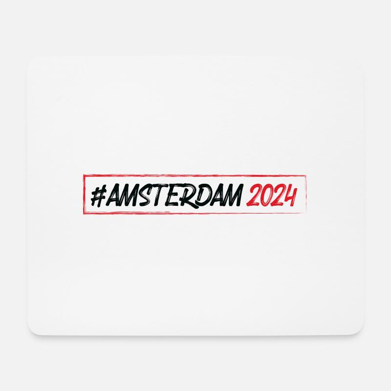 Amsterdam 2024 - Mousepad (Querformat) - Weiß