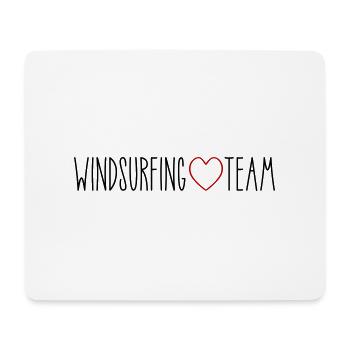 Windsurfing Team Herz - Mousepad (Querformat) - Weiß - Vorne
