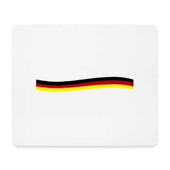 Deutschland Fahne Linie - Mousepad (Querformat) - Weiß - Vorne