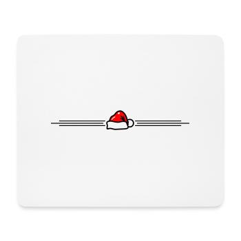 Symbole de trait de Noël Chapeau de Noël - Tapis de souris (format paysage) - blanc - Devant