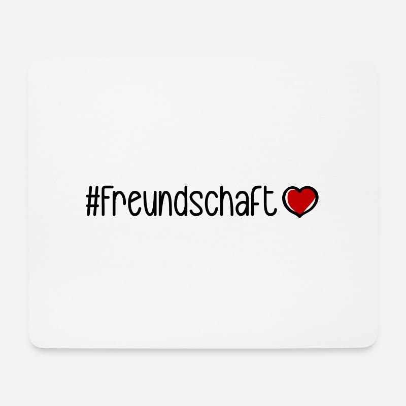 Freundschaft Herz - Mousepad (Querformat) - Weiß