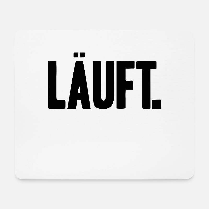 Läuft - Mousepad (Querformat) - Weiß