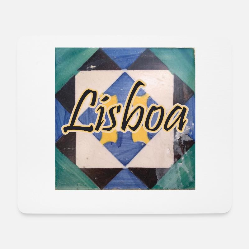 COOLES LISBOA LISBON LISSABON PORTUGAL KACHELN - Mousepad (Querformat) - Weiß