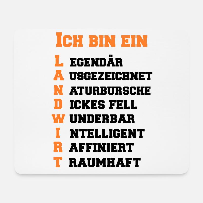 Landwirt - Mousepad (Querformat) - Weiß