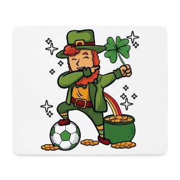 Dabbing Fußball Leprechaun - Mousepad (Querformat) - Weiß - Vorne
