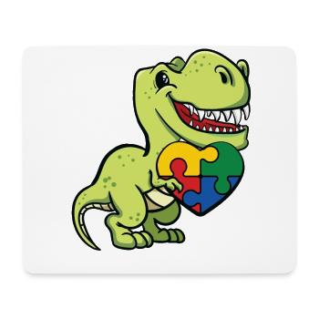 Autismus Dinosaurier - Mousepad (Querformat) - Weiß - Vorne
