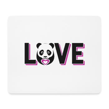 Panda bear love - Mouse Pad (horizontal) - white - Front