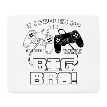 I Leveled Up To Big Bro - Mousepad (Querformat) - Weiß - Vorne