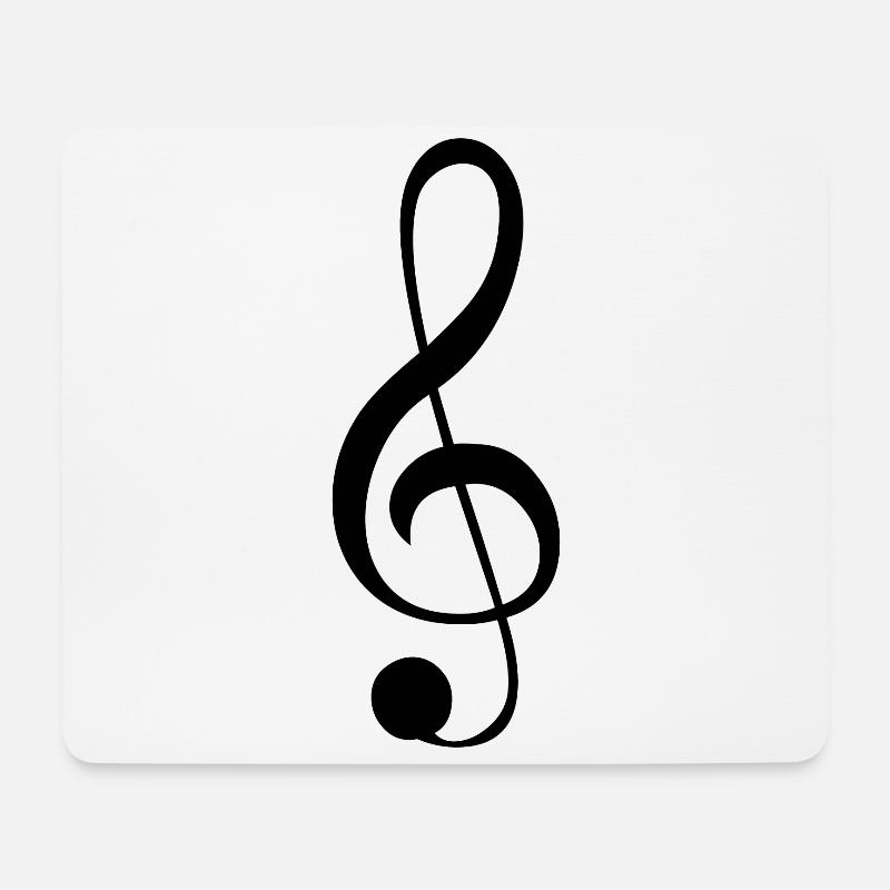 Musik Symbol Musikschlüssel Notenschlüssel - Mousepad (Querformat) - Weiß