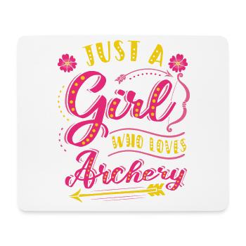 Just A Girl Who Loves Archery - Mouse Pad (horizontal) - white - Front