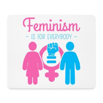 Le féminisme est pour tout le monde - Tapis de souris (format paysage) - blanc - Devant