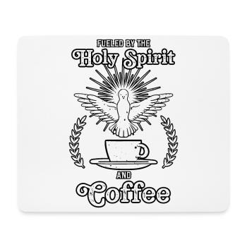 Alimenté par le Saint-Esprit et le café - Tapis de souris (format paysage) - blanc - Devant
