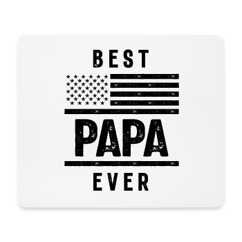 Best Papa Ever American Flag USA Flag T Shirt Gift - Mouse Pad (horizontal) - white - Front