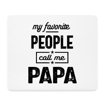 Mens My Favorite People Call Me Papa Shirt Papa - Mouse Pad (horizontal) - white - Front