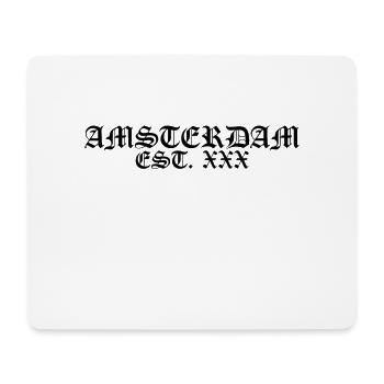 Amsterdam est. xxx - Mousepad (Querformat) - Weiß - Vorne