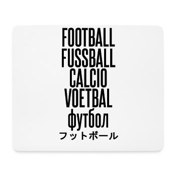 Football in verschiedenen Sprachen - Mousepad (Querformat) - Weiß - Vorne