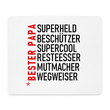 Bester Papa - Mousepad (Querformat) - Weiß - Vorne