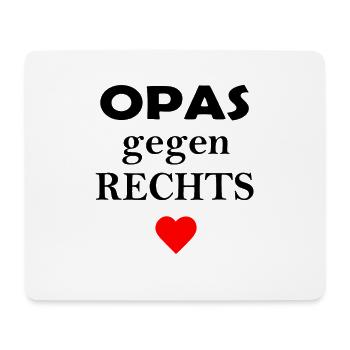 Opas gegen Rechts Anti Rassismus FCK AFD Nazis - Mousepad (Querformat) - Weiß - Vorne