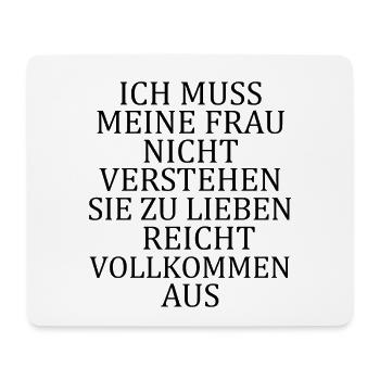 Ich liebe meine Frau - Mousepad (Querformat) - Weiß - Vorne