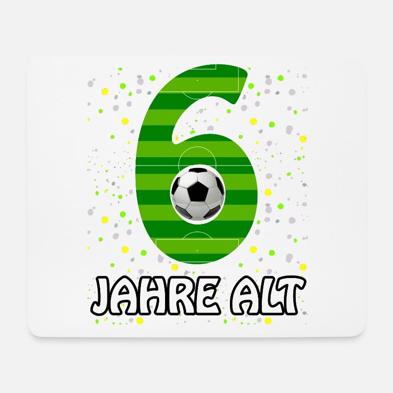 Fußball Geburtstag Geschenk Jungen Mädchen Zahl - Mousepad (Querformat) - Weiß