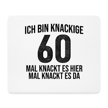 60 Jahre alt - Mousepad (Querformat) - Weiß - Vorne