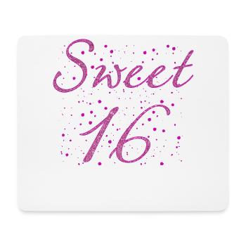 Sweet 16 Birthday 16 Years Gift Women Men - Mouse Pad (horizontal) - white - Front