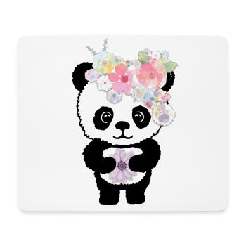 Panda Lustig Geschenk Damen Herren Kinder - Mousepad (Querformat) - Weiß - Vorne