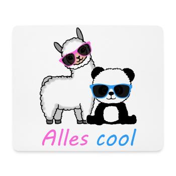 Panda Lama Funny Gift Ladies Men Children - Mouse Pad (horizontal) - white - Front