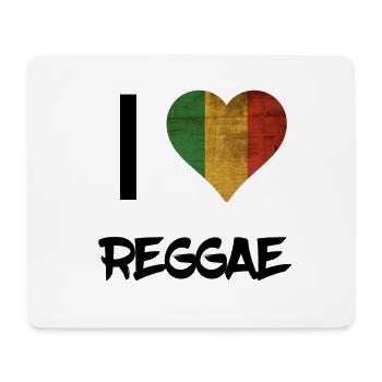 J'aime le reggae - Tapis de souris (format paysage) - blanc - Devant