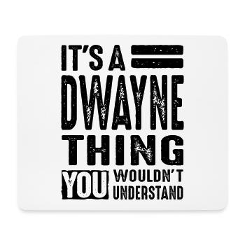 Dwayne Personalized Name Birthday Gift - Mouse Pad (horizontal) - white - Front