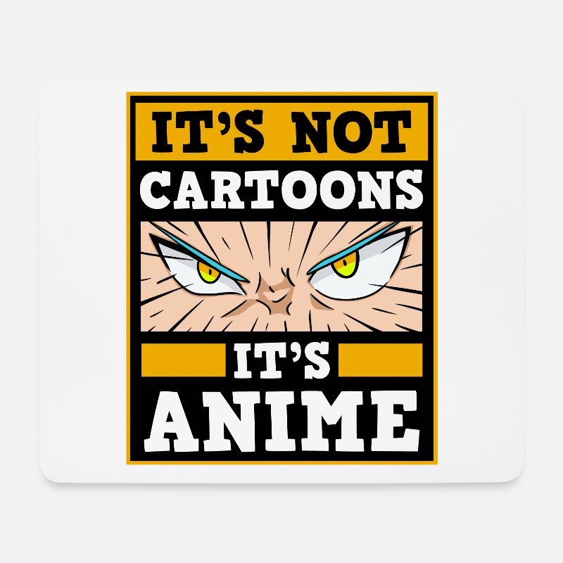 It's Not Cartoons It's Anime - Mousepad (Querformat) - Weiß