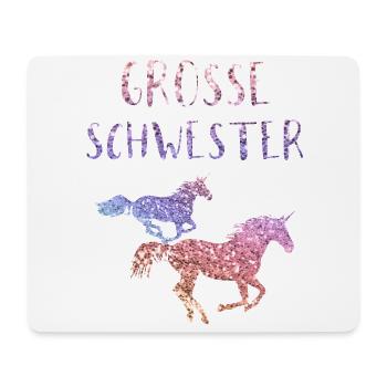 Große Schwester Geschenk Kinder Mädchen Einhorn - Mousepad (Querformat) - Weiß - Vorne