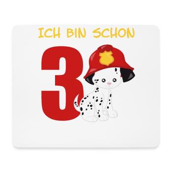 Geburtstag Geschenk Jungen Mädchen 3 Jahre hund - Mousepad (Querformat) - Weiß - Vorne