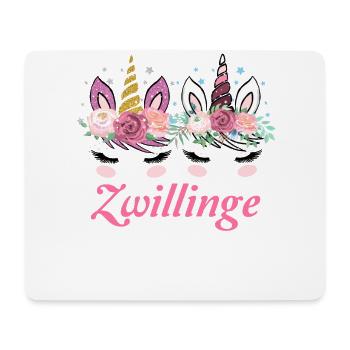 Zwillinge Geschenk Mädchen Jungen Kinder - Mousepad (Querformat) - Weiß - Vorne